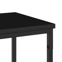 Produktbild för Konsolbord med hylla Svart Ek 200 x 30 x 75 cm Konstruerat trä