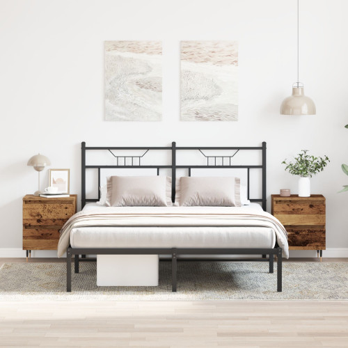 vidaXL Nattduksbord 2 pcs Gammalt trä 40 x 35 x 50 cm Konstruerat trä