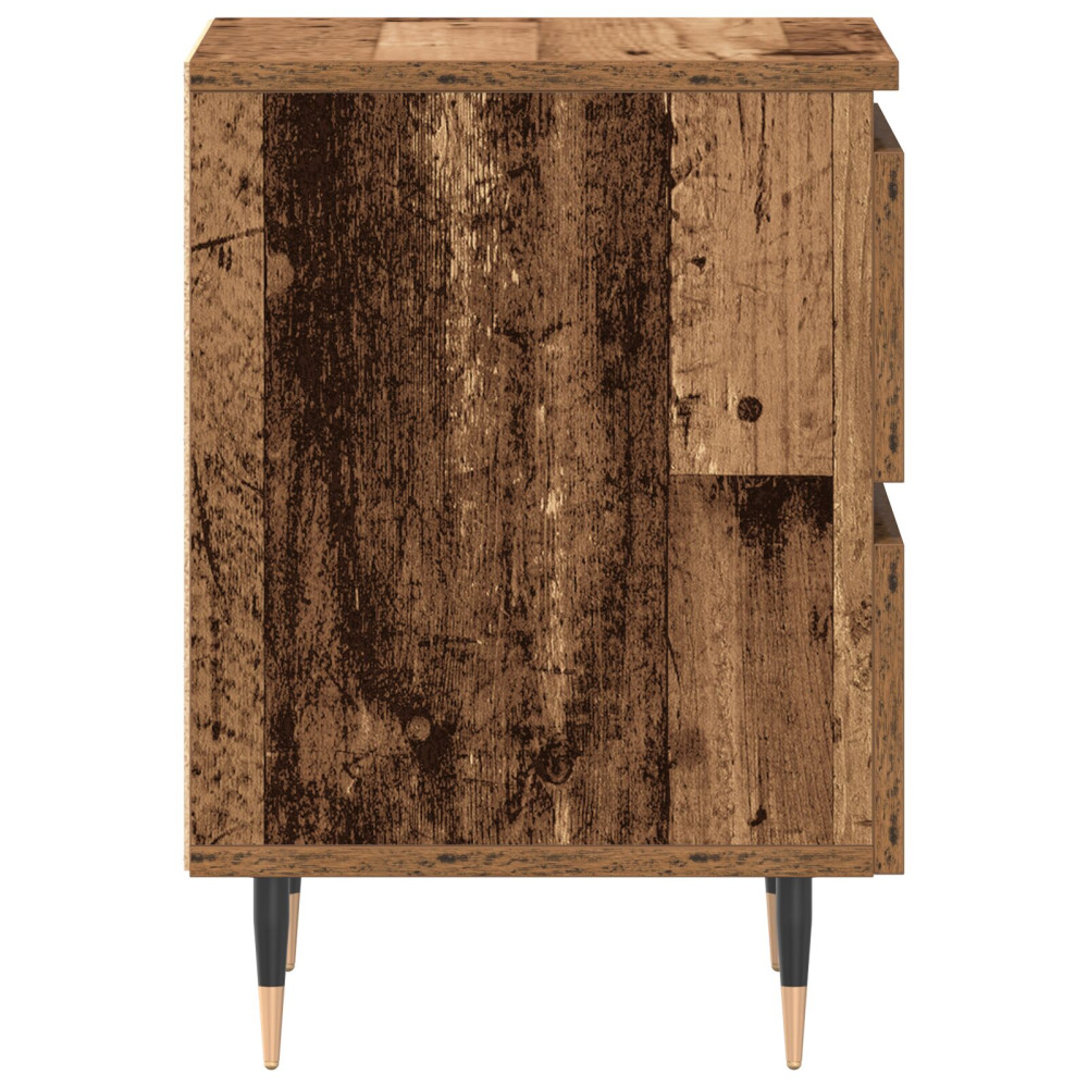 Produktbild för Nattduksbord 2 pcs Gammalt trä 40 x 35 x 50 cm Konstruerat trä