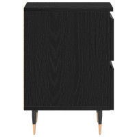 Produktbild för Nattduksbord 2 pcs Svart Ek 40 x 35 x 50 cm Konstruerat trä