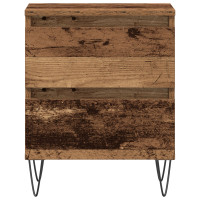Produktbild för Nattduksbord 2 pcs Gammalt trä 40 x 35 x 50 cm Konstruerat trä