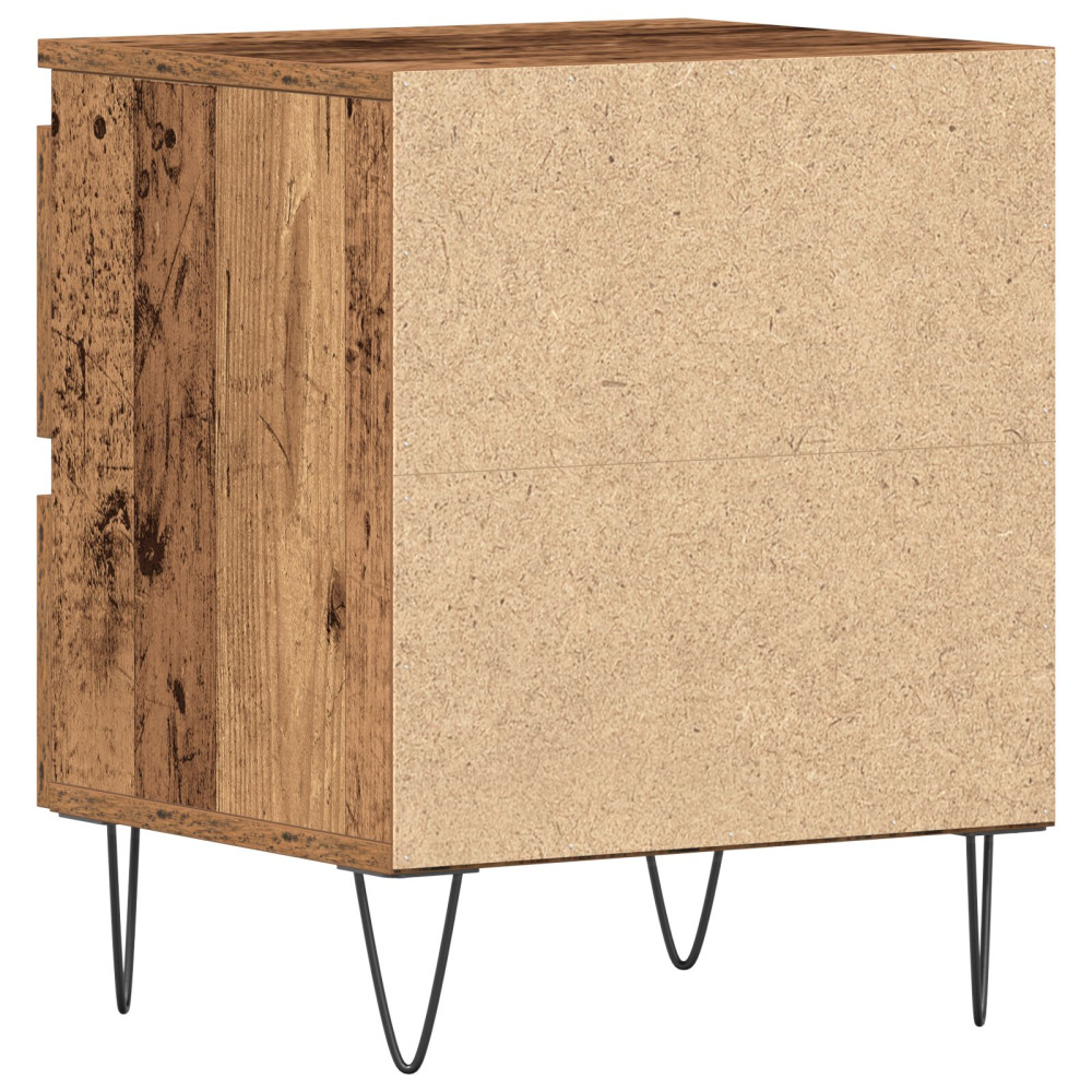 Produktbild för Nattduksbord 2 pcs Gammalt trä 40 x 35 x 50 cm Konstruerat trä