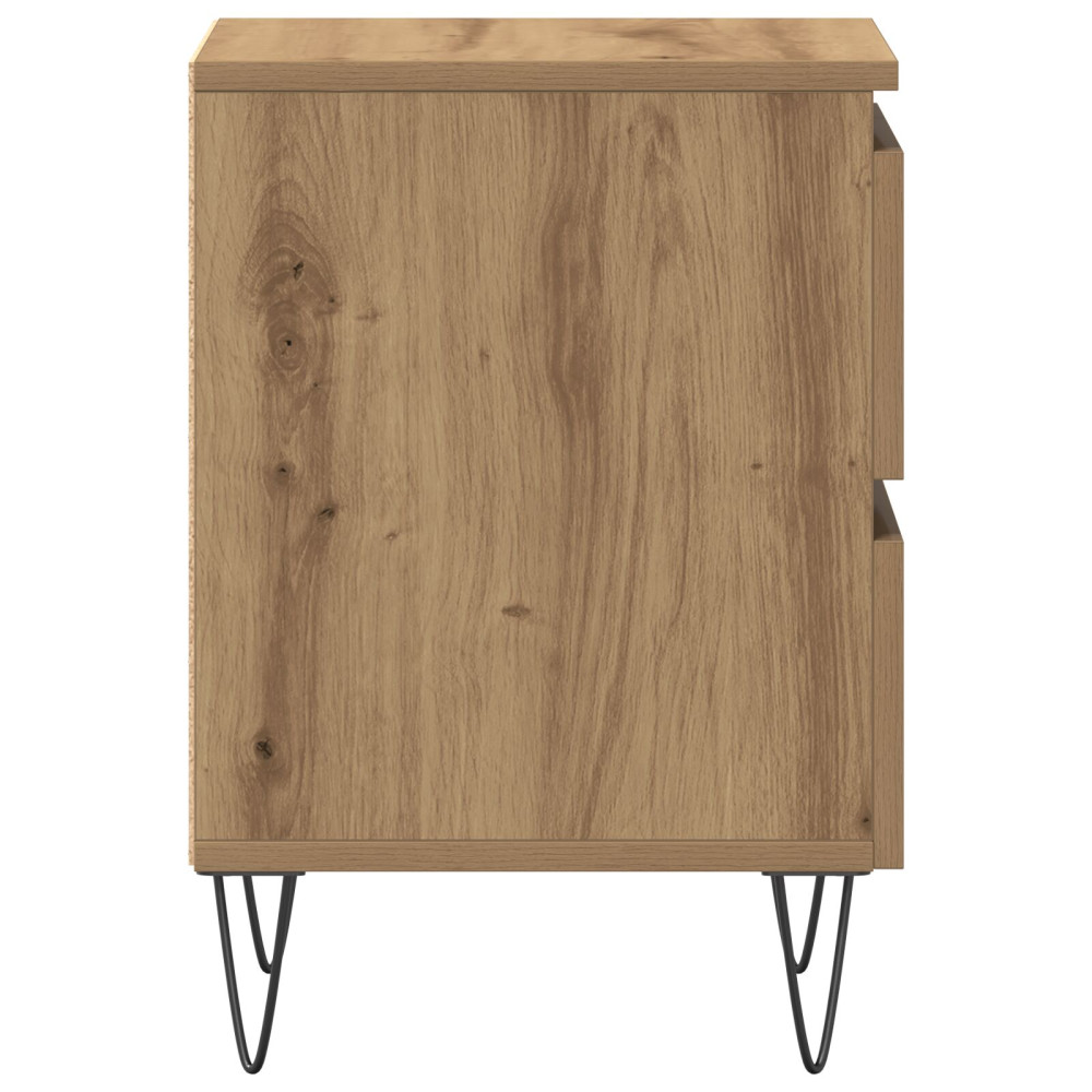 Produktbild för Nattduksbord artisan ek 40 x 35 x 50 cm Konstruerat trä