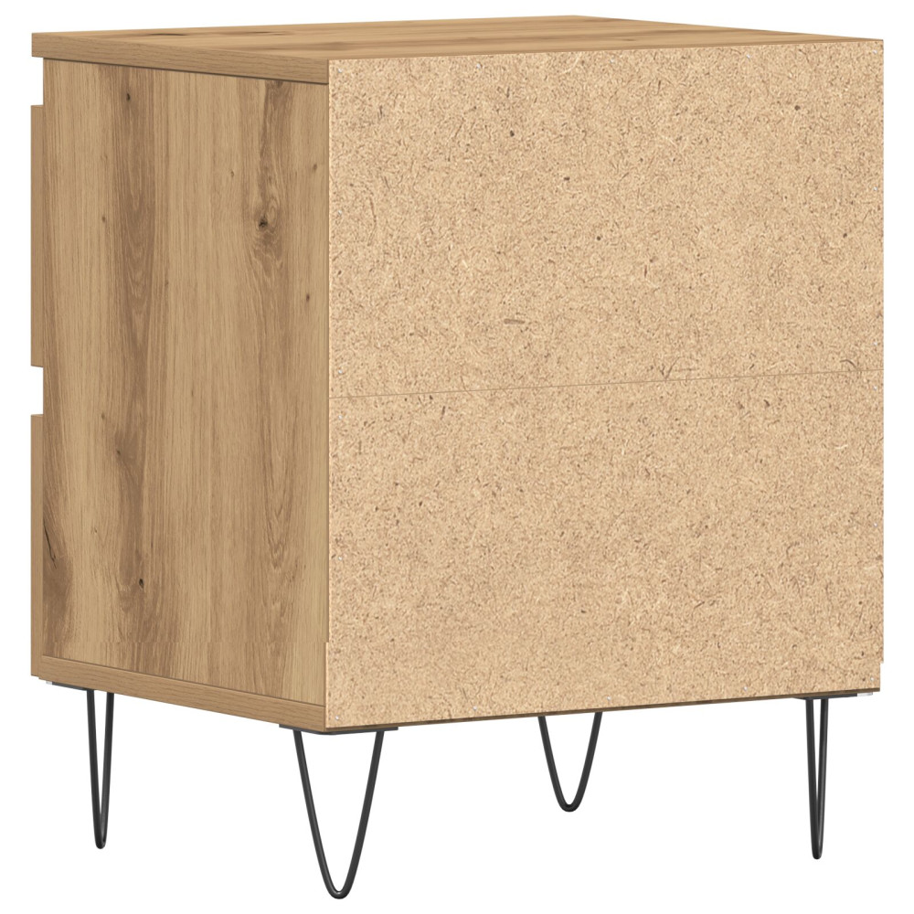 Produktbild för Nattduksbord artisan ek 40 x 35 x 50 cm Konstruerat trä