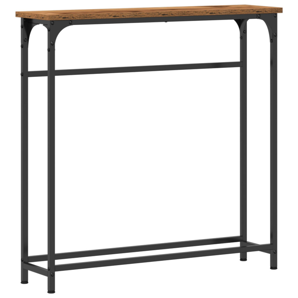 Produktbild för Konsolbord Gammalt trä 75 x 19,5 x 75 cm Konstruerat trä