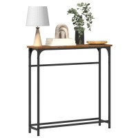 Produktbild för Konsolbord Gammalt trä 75 x 19,5 x 75 cm Konstruerat trä