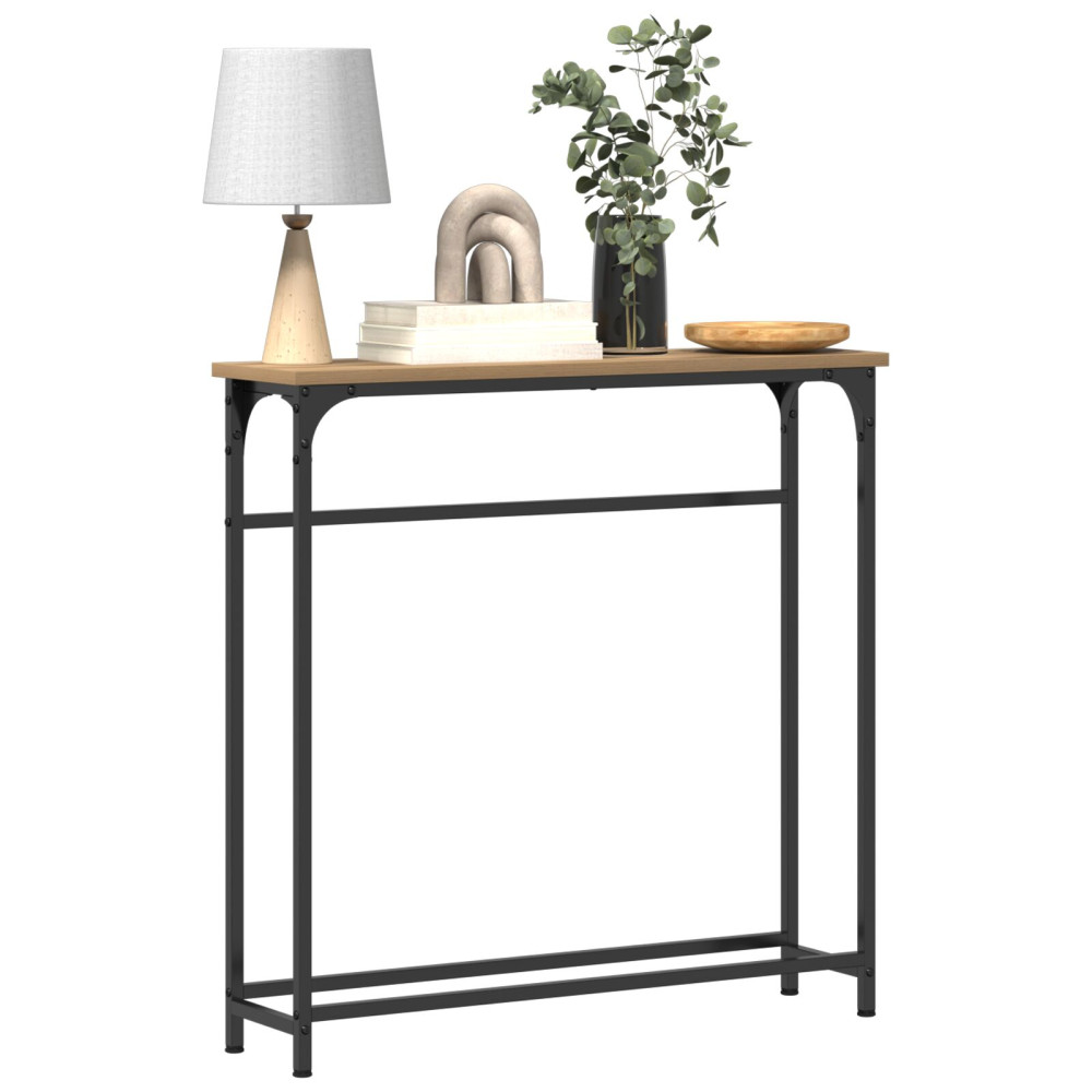 Produktbild för Konsolbord Artisan Ek 75 x 19,5 x 75 cm Konstruerat trä