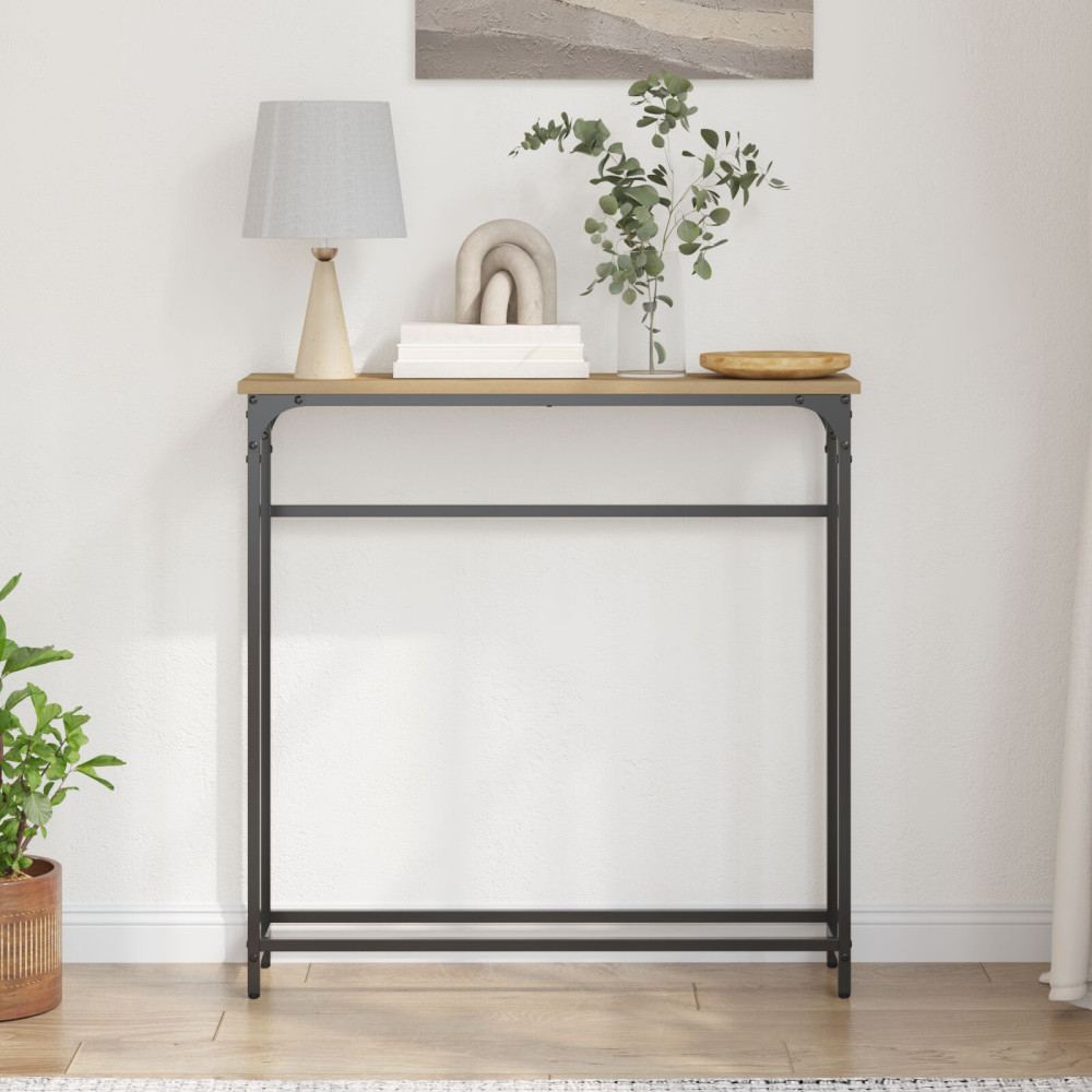 Produktbild för Konsolbord Artisan Ek 75 x 19,5 x 75 cm Konstruerat trä