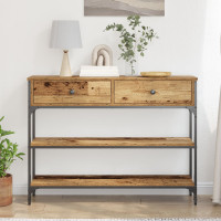 Produktbild för Konsolbord Gammalt trä 100 x 25 x 75 cm Konstruerat trä
