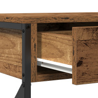 Produktbild för Konsol Bord med låda med hylla Gammalt trä 100 x 28 x 75 cm