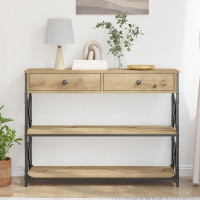 Produktbild för Konsol Bord med låda med hylla artisan ek 100 x 28 x 75 cm
