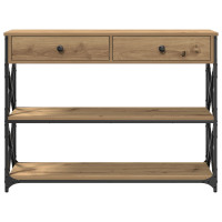 Produktbild för Konsol Bord med låda med hylla artisan ek 100 x 28 x 75 cm