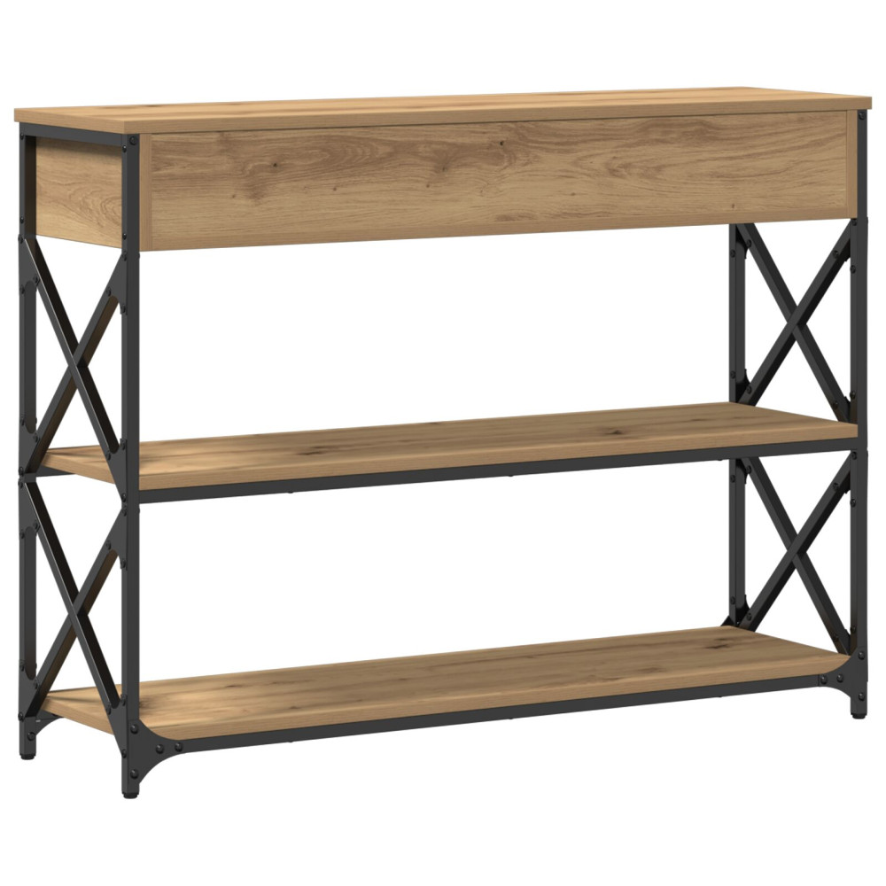 Produktbild för Konsol Bord med låda med hylla artisan ek 100 x 28 x 75 cm