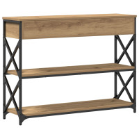 Produktbild för Konsol Bord med låda med hylla artisan ek 100 x 28 x 75 cm