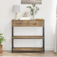 Produktbild för Konsol Bord med låda med hylla artisan ek 75 x 28 x 75 cm