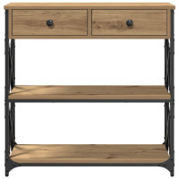 Produktbild för Konsol Bord med låda med hylla artisan ek 75 x 28 x 75 cm