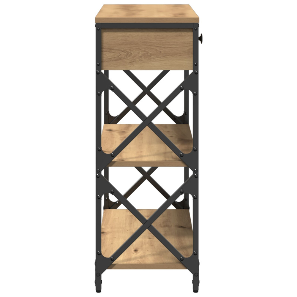 Produktbild för Konsol Bord med låda med hylla artisan ek 75 x 28 x 75 cm