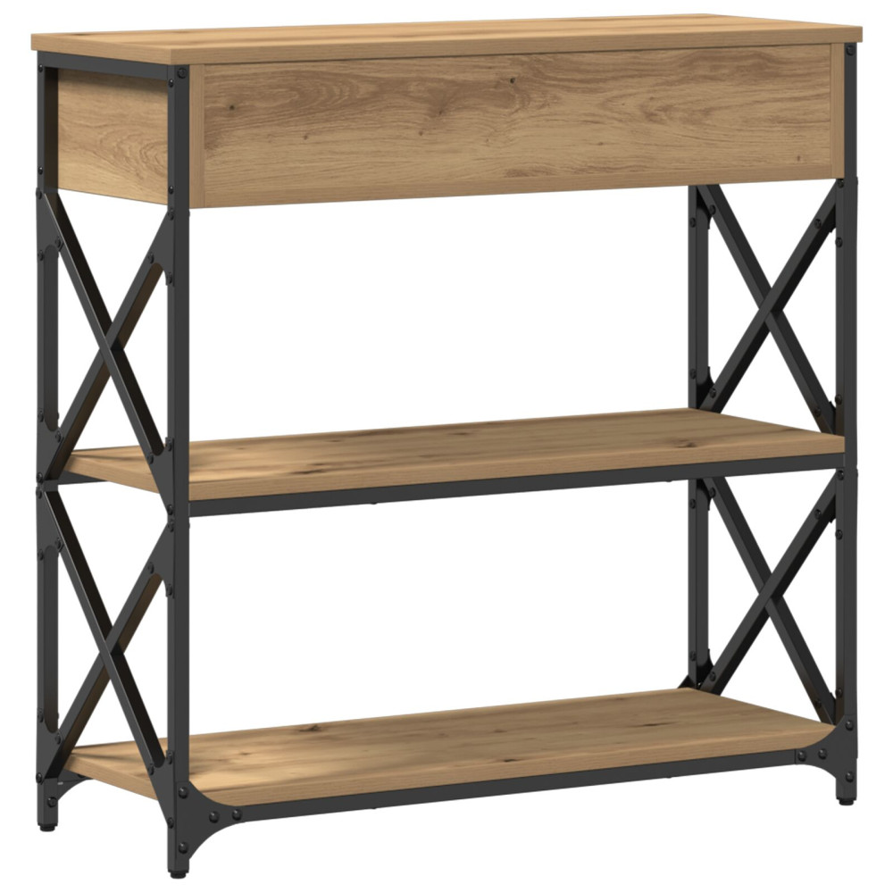 Produktbild för Konsol Bord med låda med hylla artisan ek 75 x 28 x 75 cm