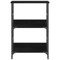 Produktbild för Hyllsystem Svart Ek 50 x 33 x 82 cm Konstruerat trä