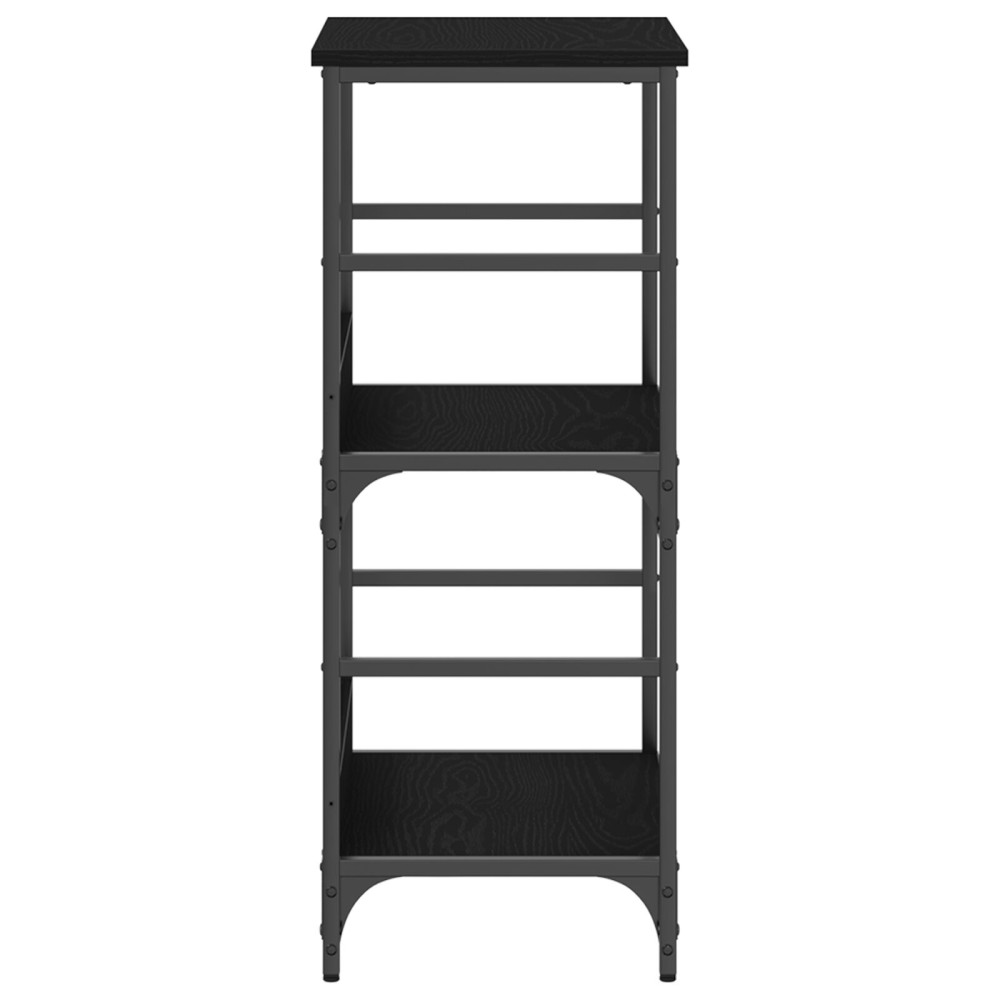 Produktbild för Hyllsystem Svart Ek 50 x 33 x 82 cm Konstruerat trä