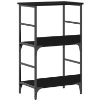 Produktbild för Hyllsystem Svart Ek 50 x 33 x 82 cm Konstruerat trä