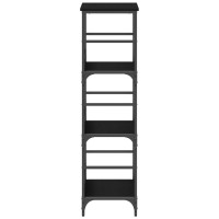 Produktbild för Hyllsystem Svart Ek 50 x 33 x 117,5 cm Konstruerat trä