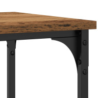 Produktbild för Konsolbord med hylla med lagring Gammalt trä 100 x 35 x 75 cm