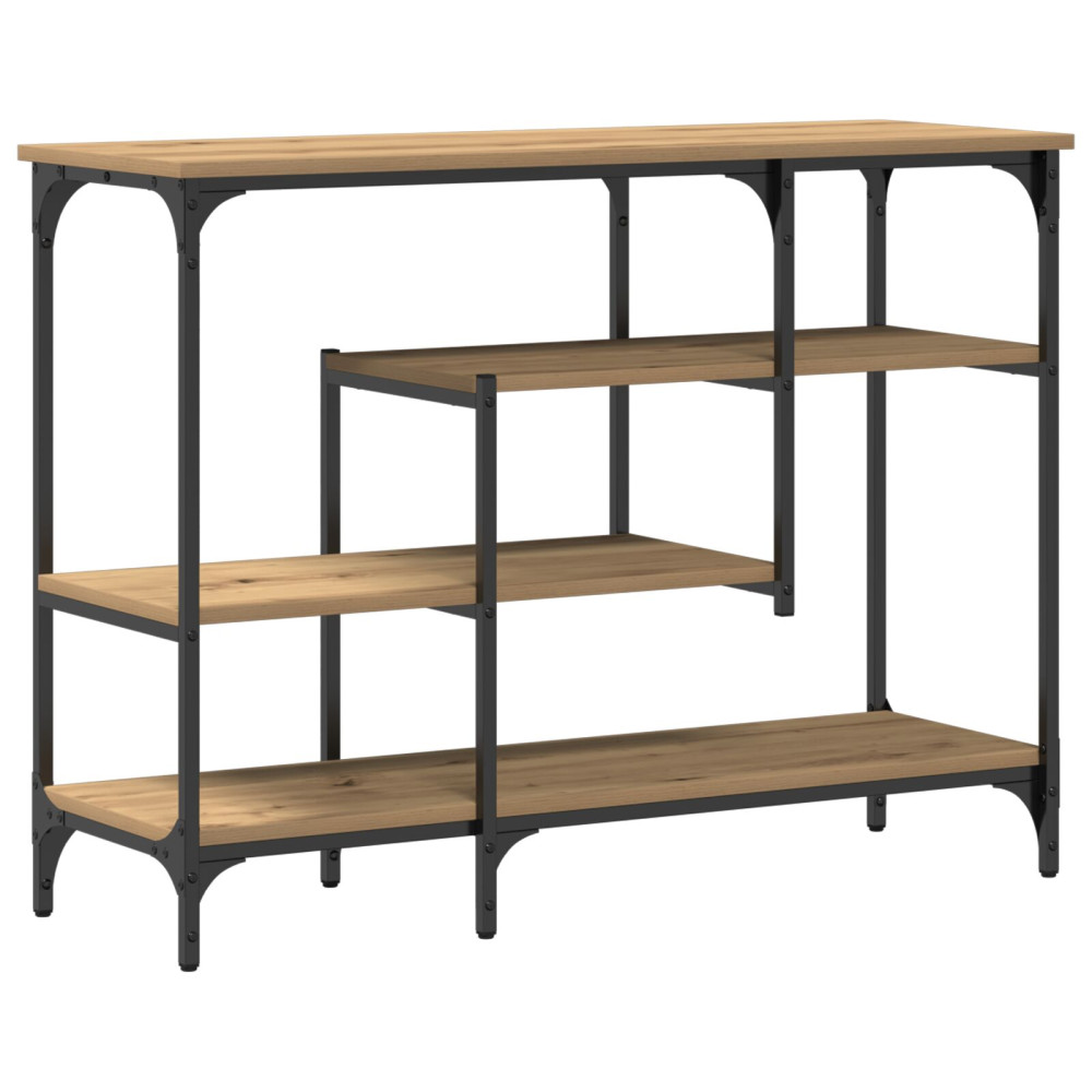 Produktbild för Konsolbord med hylla med lagring artisan ek 100 x 35 x 75 cm