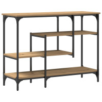 Produktbild för Konsolbord med hylla med lagring artisan ek 100 x 35 x 75 cm