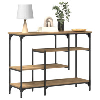 Produktbild för Konsolbord med hylla med lagring artisan ek 100 x 35 x 75 cm