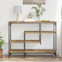 Produktbild för Konsolbord med hylla med lagring artisan ek 100 x 35 x 75 cm