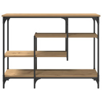 Produktbild för Konsolbord med hylla med lagring artisan ek 100 x 35 x 75 cm