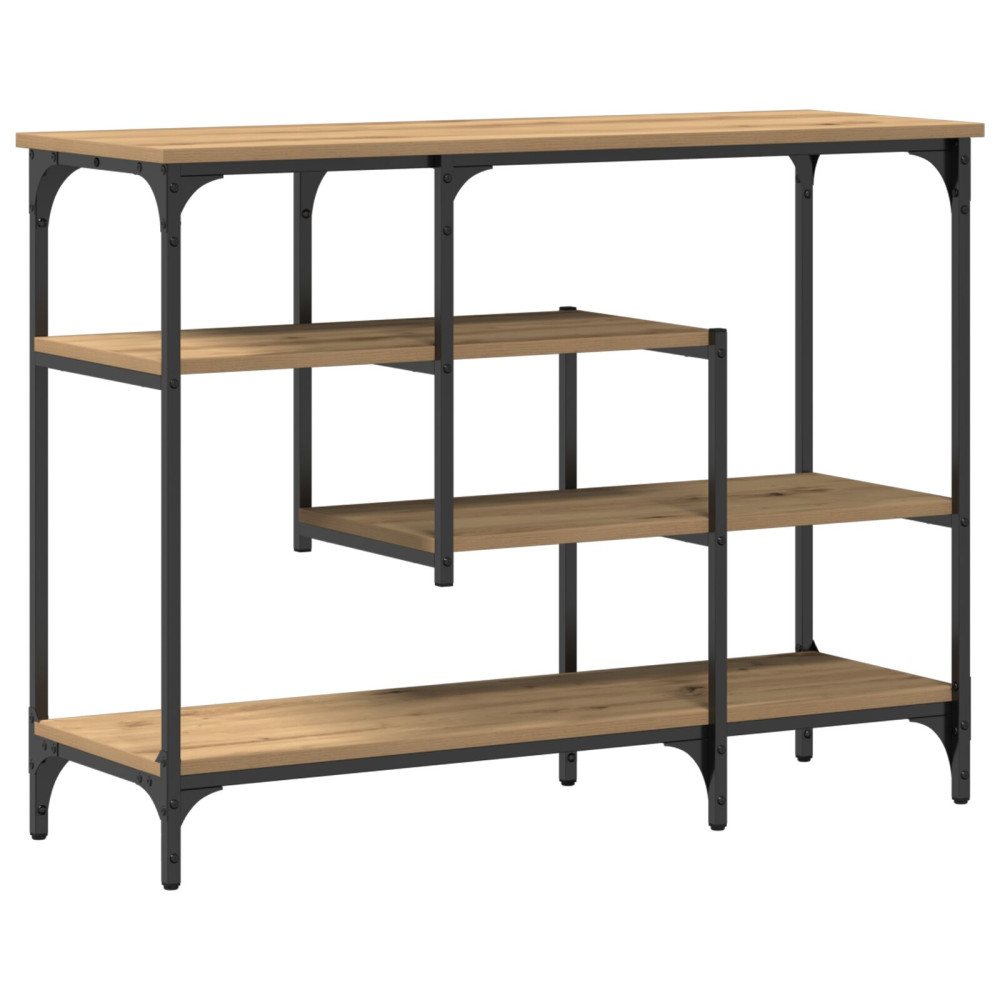 Produktbild för Konsolbord med hylla med lagring artisan ek 100 x 35 x 75 cm