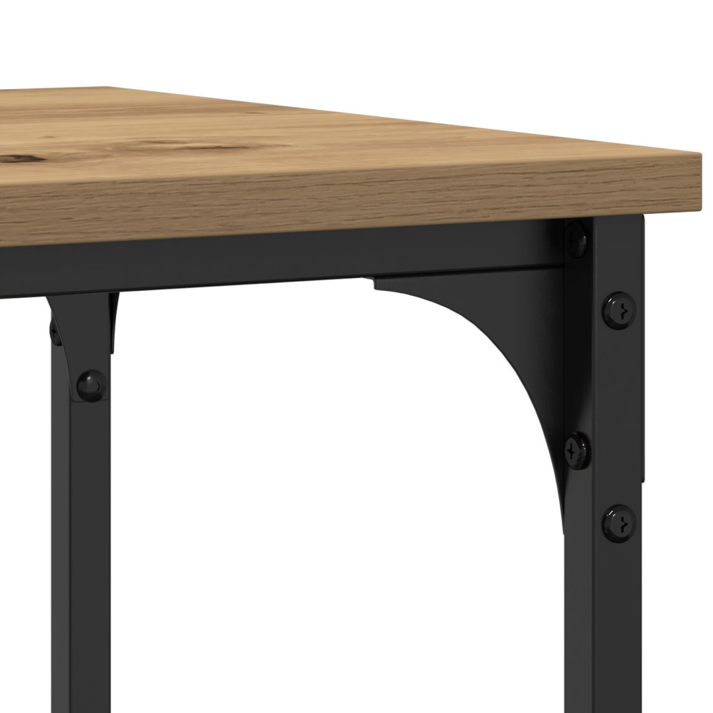 Produktbild för Konsolbord med hylla med lagring artisan ek 100 x 35 x 75 cm