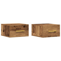 Produktbild för Nattduksbord 2 pcs Gammalt trä 35 x 35 x 20 cm Konstruerat trä
