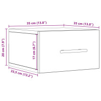Produktbild för Nattduksbord 2 pcs Artisan Ek 35 x 35 x 20 cm Konstruerat trä