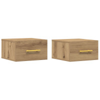 Produktbild för Nattduksbord 2 pcs Artisan Ek 35 x 35 x 20 cm Konstruerat trä