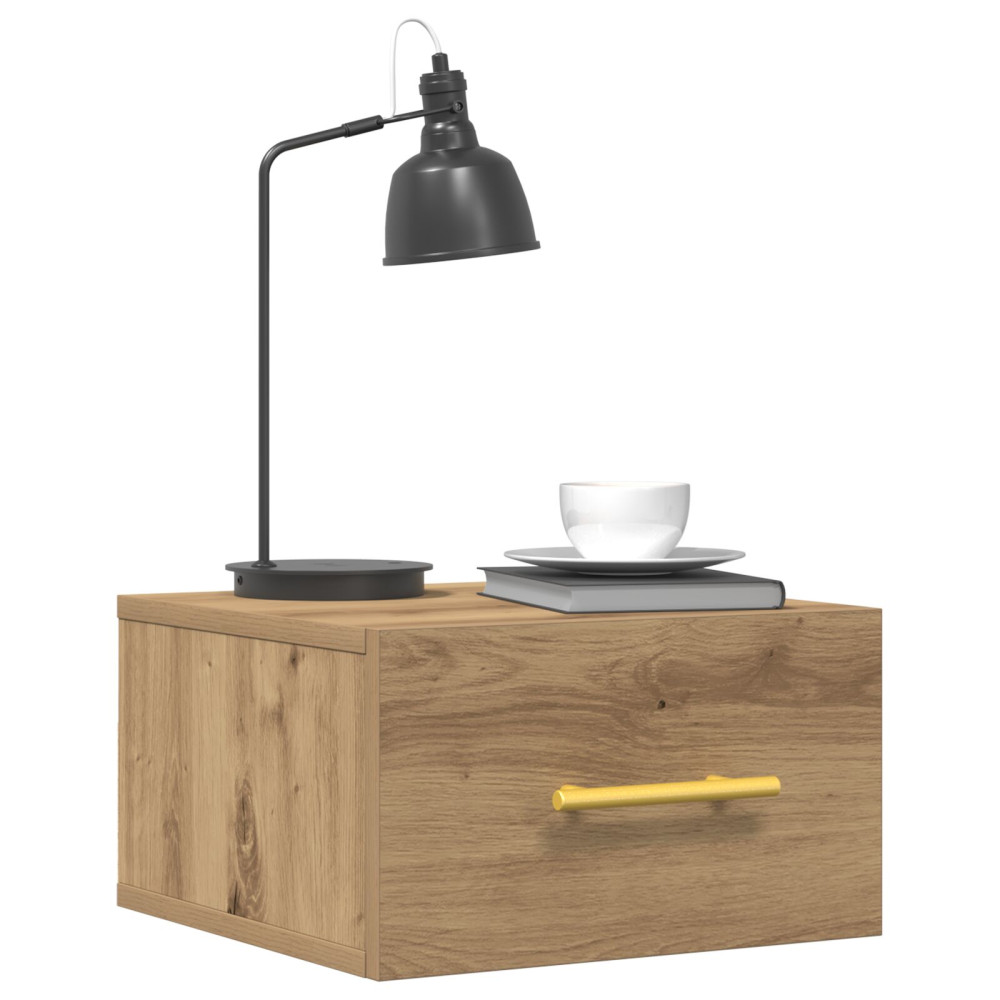 Produktbild för Nattduksbord 2 pcs Artisan Ek 35 x 35 x 20 cm Konstruerat trä