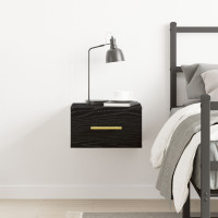 Produktbild för Nattduksbord Svart Ek 35 x 35 x 20 cm Konstruerat trä
