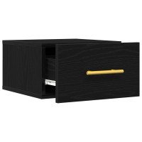Produktbild för Nattduksbord Svart Ek 35 x 35 x 20 cm Konstruerat trä