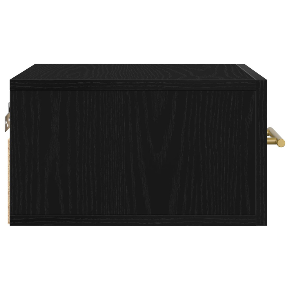 Produktbild för Nattduksbord Svart Ek 35 x 35 x 20 cm Konstruerat trä