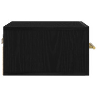 Produktbild för Nattduksbord Svart Ek 35 x 35 x 20 cm Konstruerat trä