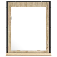 Produktbild för Badrumsspegel Svart 50 x 12 x 60 cm Glas och konstruerat trä