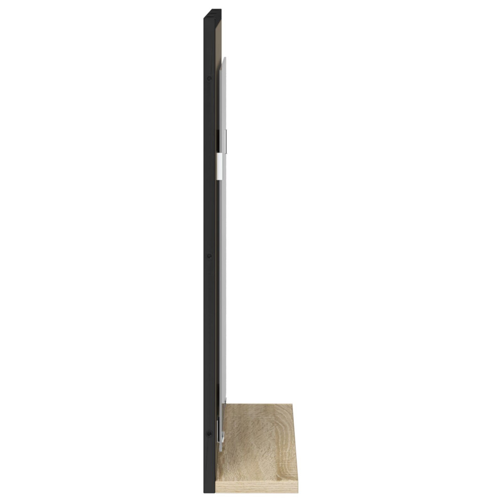 Produktbild för Badrumsspegel Svart 50 x 12 x 60 cm Glas och konstruerat trä