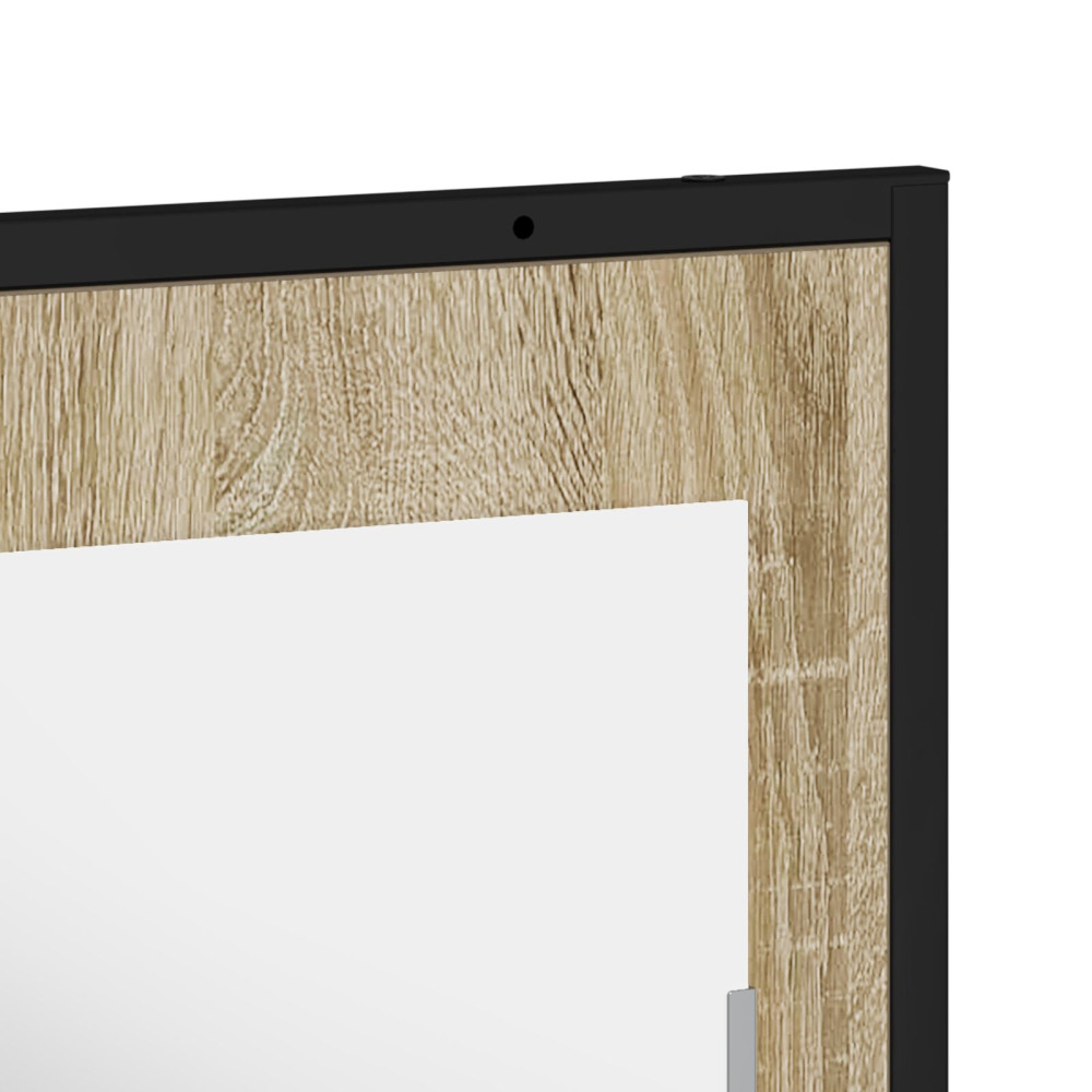 Produktbild för Badrumsspegel Svart 50 x 12 x 60 cm Glas och konstruerat trä
