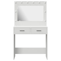 Produktbild för Smyckebord med låda Vit 78,5 x 41 x 135 cm Konstruerat trä