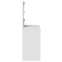 Produktbild för Smyckebord med låda Vit 78,5 x 41 x 135 cm Konstruerat trä