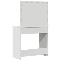 Produktbild för Smyckebord med låda Vit 78,5 x 41 x 135 cm Konstruerat trä