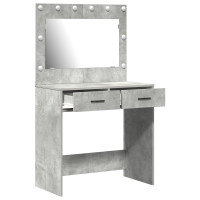 Produktbild för Smyckebord Betonggrå 78,5 x 41 x 135 cm Konstruerat trä