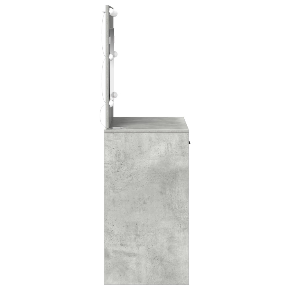 Produktbild för Smyckebord Betonggrå 78,5 x 41 x 135 cm Konstruerat trä